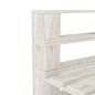 vidaXL Sofá central de palés para jardín madera blanco vidaXL Sofá central de palés para jardín madera blanco