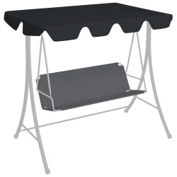 vidaXL Dosel de repuesto columpio de jardín negro 188/168x145/110 cm