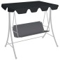 vidaXL Dosel de repuesto columpio de jardín negro 188/168x145/110 cm vidaXL Dosel de repuesto columpio de jardín negro 188/168x145/110 cm