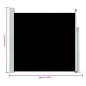 vidaXL Toldo lateral retráctil de jardín negro 170x300 cm vidaXL Toldo lateral retráctil de jardín negro 170x300 cm