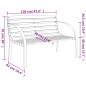 vidaXL Banco de jardín de madera y hierro 120 cm vidaXL Banco de jardín de madera y hierro 120 cm