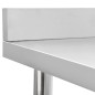 vidaXL Mesa trabajo cocina y salpicadero acero inoxidable 60x60x93 cm