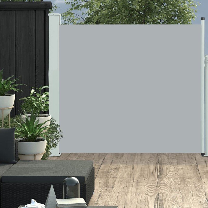 vidaXL Toldo lateral retráctil de jardín gris 170x300 cm vidaXL Toldo lateral retráctil de jardín gris 170x300 cm