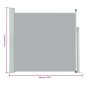 vidaXL Toldo lateral retráctil de jardín gris 170x300 cm vidaXL Toldo lateral retráctil de jardín gris 170x300 cm