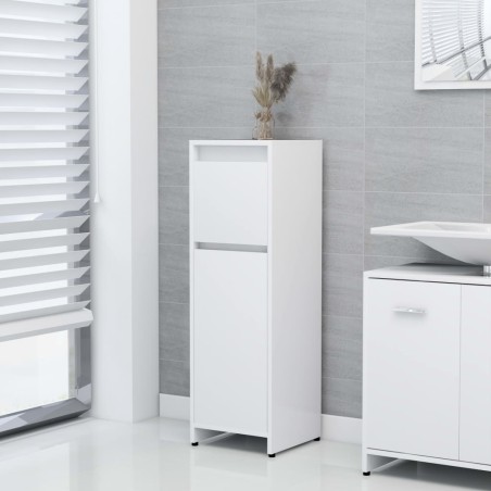 vidaXL Armario de baño madera contrachapada blanco 30x30x95 cm