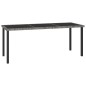 vidaXL Mesa de comedor para jardín ratán sintético gris 180x70x73 cm vidaXL Mesa de comedor para jardín ratán sintético gris 180x70x73 cm
