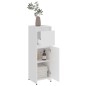 vidaXL Armario de baño madera contrachapada blanco 30x30x95 cm
