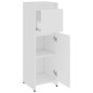 vidaXL Armario de baño madera contrachapada blanco 30x30x95 cm