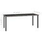 vidaXL Mesa de comedor para jardín ratán sintético gris 180x70x73 cm vidaXL Mesa de comedor para jardín ratán sintético gris 180x70x73 cm