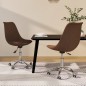 vidaXL Sillas de comedor giratorias 2 unidades tela marrón vidaXL Sillas de comedor giratorias 2 unidades tela marrón