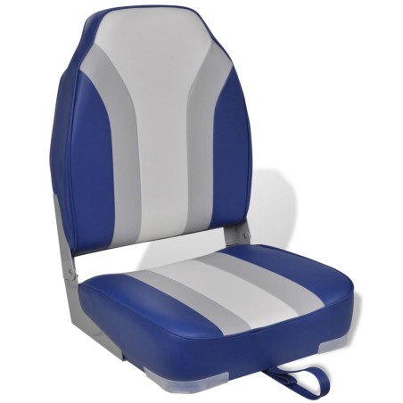 vidaXL Asiento plegable con respaldo alto para embarcación