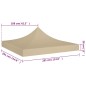 vidaXL Techo de carpa para celebraciones beige 270 g/m² vidaXL Techo de carpa para celebraciones beige 270 g/m²