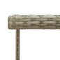 vidaXL Mesa de jardín ratán sintético y vidrio gris 109x107x74 cm vidaXL Mesa de jardín ratán sintético y vidrio gris 109x107x74 cm