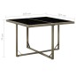 vidaXL Mesa de jardín ratán sintético y vidrio gris 109x107x74 cm vidaXL Mesa de jardín ratán sintético y vidrio gris 109x107x74 cm