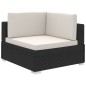 vidaXL Set muebles de jardín 6 piezas y cojines ratán sintético negro vidaXL Set muebles de jardín 6 piezas y cojines ratán sintético negro