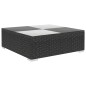 vidaXL Set muebles de jardín 6 piezas y cojines ratán sintético negro vidaXL Set muebles de jardín 6 piezas y cojines ratán sintético negro