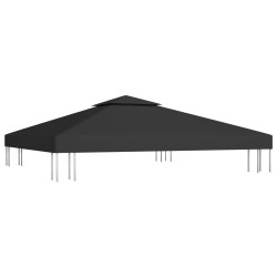 vidaXL Toldo de cenador 2 niveles 310 g/m² 3x3 m negro