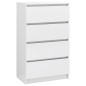 vidaXL Aparador de madera contrachapada blanco brillante 60x35x98,5 cm vidaXL Aparador de madera contrachapada blanco brillante 60x35x98,5 cm