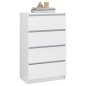 vidaXL Aparador de madera contrachapada blanco brillante 60x35x98,5 cm vidaXL Aparador de madera contrachapada blanco brillante 60x35x98,5 cm