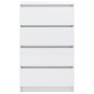 vidaXL Aparador de madera contrachapada blanco brillante 60x35x98,5 cm vidaXL Aparador de madera contrachapada blanco brillante 60x35x98,5 cm