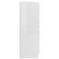 vidaXL Aparador de madera contrachapada blanco brillante 60x35x98,5 cm vidaXL Aparador de madera contrachapada blanco brillante 60x35x98,5 cm