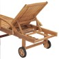 vidaXL Tumbona de madera maciza de teca vidaXL Tumbona de madera maciza de teca