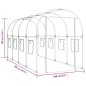 vidaXL Invernadero PVC acero pintado polvo transparente 160x400x190cm vidaXL Invernadero PVC acero pintado polvo transparente 160x400x190cm