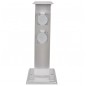 vidaXL Columna con enchufes para el jardín acero inoxidable negro vidaXL Columna con enchufes para el jardín acero inoxidable negro