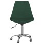 vidaXL Sillas de comedor giratorias 2 uds tela verde oscuro vidaXL Sillas de comedor giratorias 2 uds tela verde oscuro