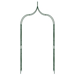 vidaXL Arco de jardín hierro verde oscuro 120x38x258 cm 