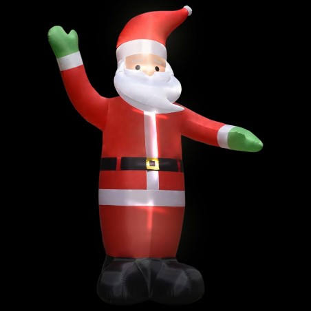 vidaXL Papá Noel inflable con LEDs decoración navideña IP44 3 m