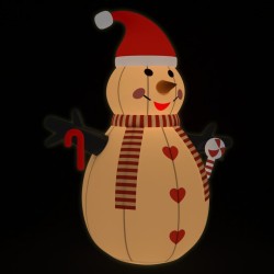 vidaXL Muñeco de nieve hinchable con LED 250 cm
