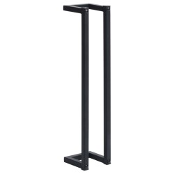 vidaXL Toallero de hierro negro 12,5x12,5x60 cm
