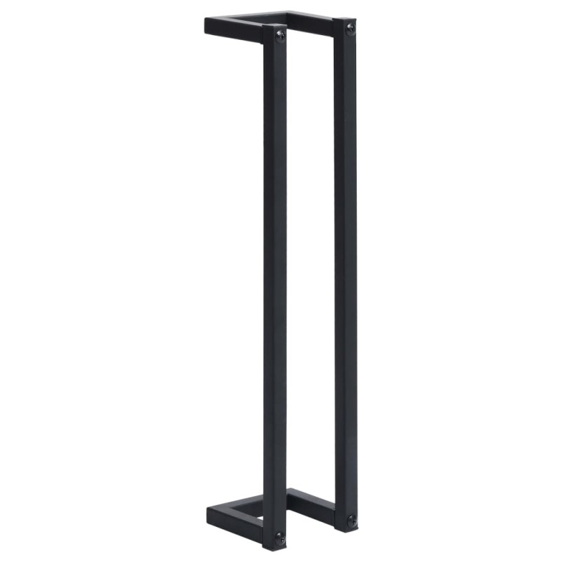 vidaXL Toallero de hierro negro 12,5x12,5x60 cm