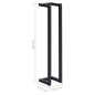 vidaXL Toallero de hierro negro 12,5x12,5x60 cm