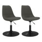 vidaXL Sillas de comedor giratorias 2 unidades terciopelo gris oscuro vidaXL Sillas de comedor giratorias 2 unidades terciopelo gris oscuro