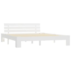 vidaXL Estructura de cama de madera maciza de pino blanco 180x200 cm
