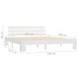 vidaXL Estructura de cama de madera maciza de pino blanco 180x200 cm vidaXL Estructura de cama de madera maciza de pino blanco 180x200 cm