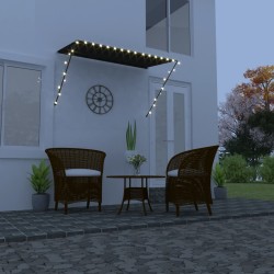 vidaXL Toldo retráctil con LED gris antracita 250x150 cm