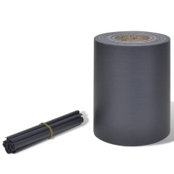 vidaXL Panel de valla de PVC gris oscuro 70x0,19 m 