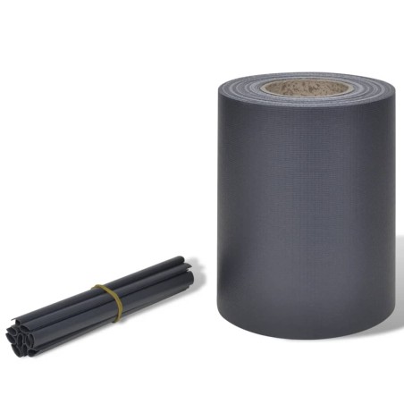 vidaXL Panel de valla de PVC gris oscuro 70x0,19 m 