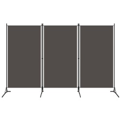 vidaXL Biombo divisor de 3 paneles gris antracita 260x180 cm 