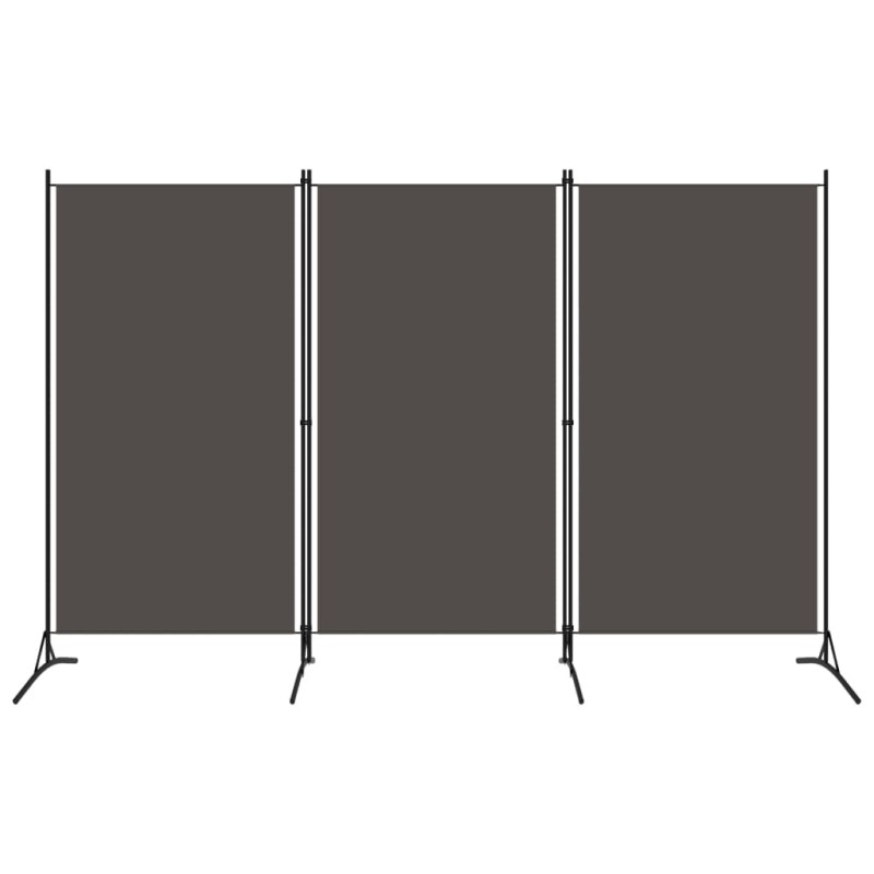 vidaXL Biombo divisor de 3 paneles gris antracita 260x180 cm vidaXL Biombo divisor de 3 paneles gris antracita 260x180 cm
