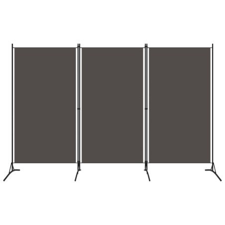 vidaXL Biombo divisor de 3 paneles gris antracita 260x180 cm 