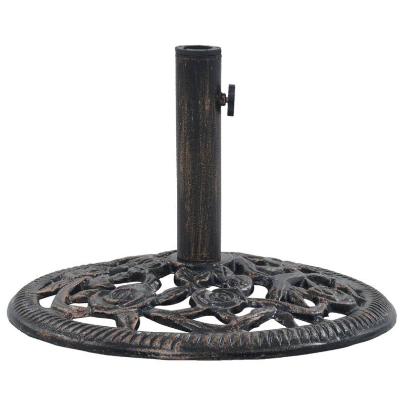 vidaXL Base de sombrilla de hierro fundido color bronce 12 kg 48 cm vidaXL Base de sombrilla de hierro fundido color bronce 12 kg 48 cm