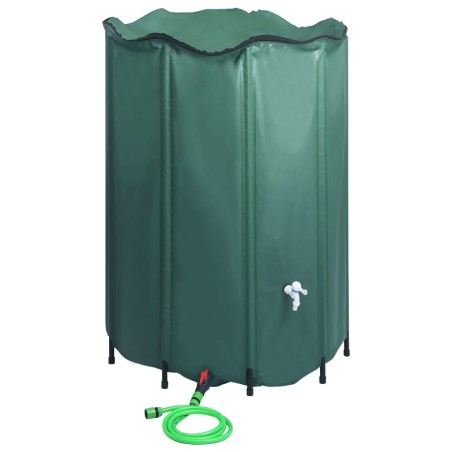 vidaXL Depósito de agua de lluvia plegable con espita 1350 L