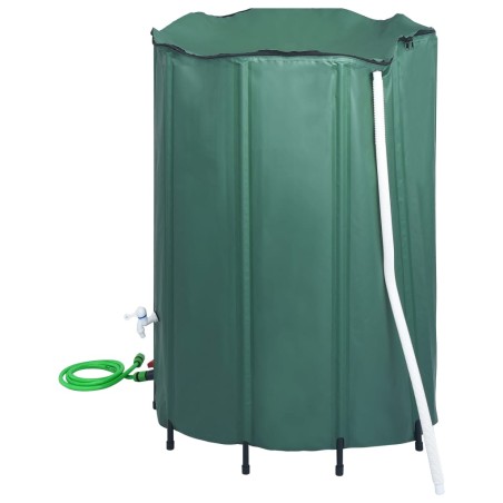 vidaXL Depósito de agua de lluvia plegable con espita 1350 L
