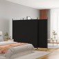 vidaXL Biombo divisor de 3 paneles de tela negro 525x180 cm vidaXL Biombo divisor de 3 paneles de tela negro 525x180 cm
