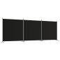 vidaXL Biombo divisor de 3 paneles de tela negro 525x180 cm vidaXL Biombo divisor de 3 paneles de tela negro 525x180 cm