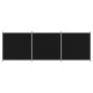 vidaXL Biombo divisor de 3 paneles de tela negro 525x180 cm vidaXL Biombo divisor de 3 paneles de tela negro 525x180 cm